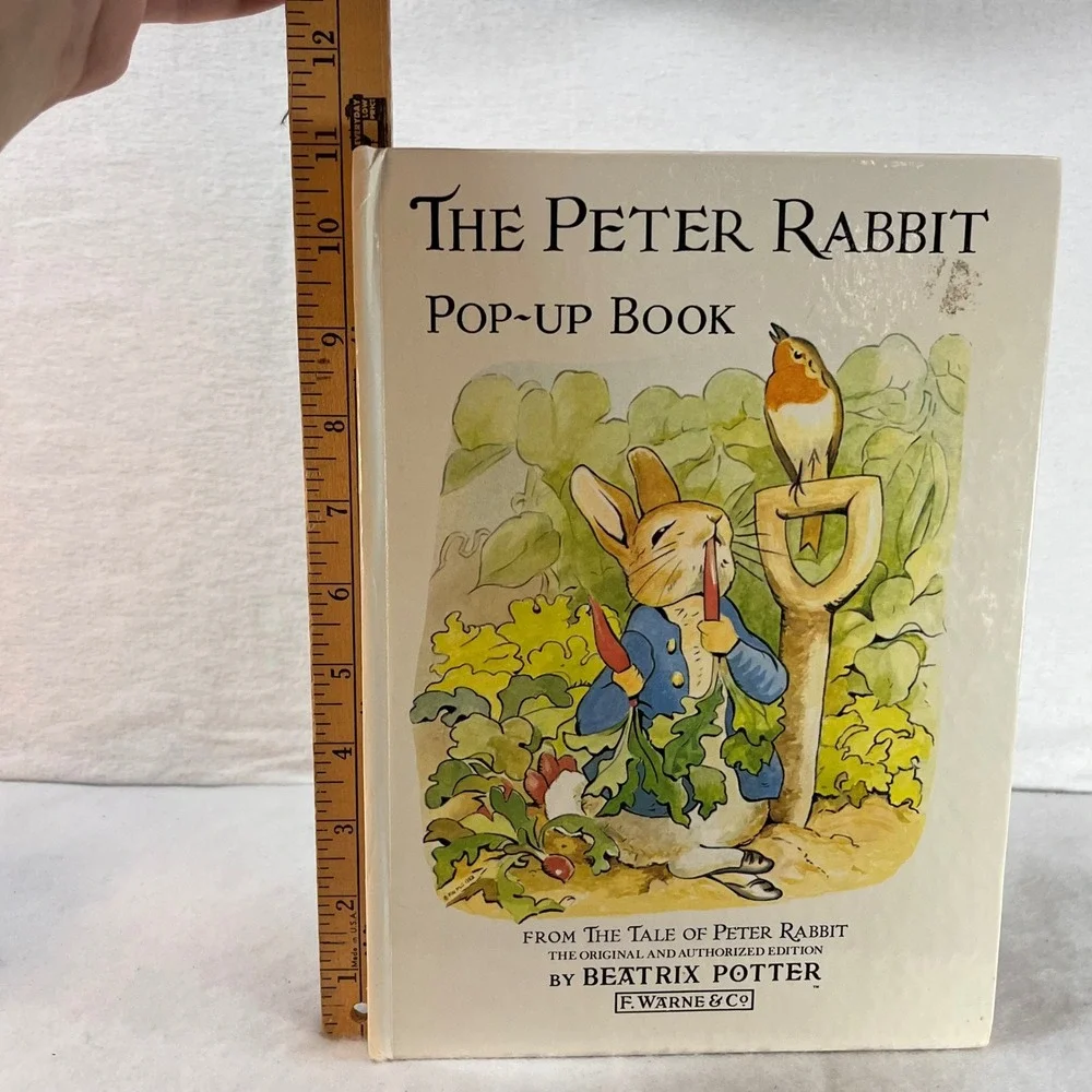 1985 Peter Rabbit Pop-Up Book Beatrix Potter F. Warne Vintage Hardcover Pop Up